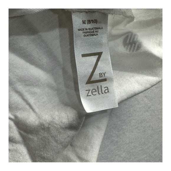 Z By Zella Front Twist White Long Sleeve Tee Size M - Picture 3 of 5